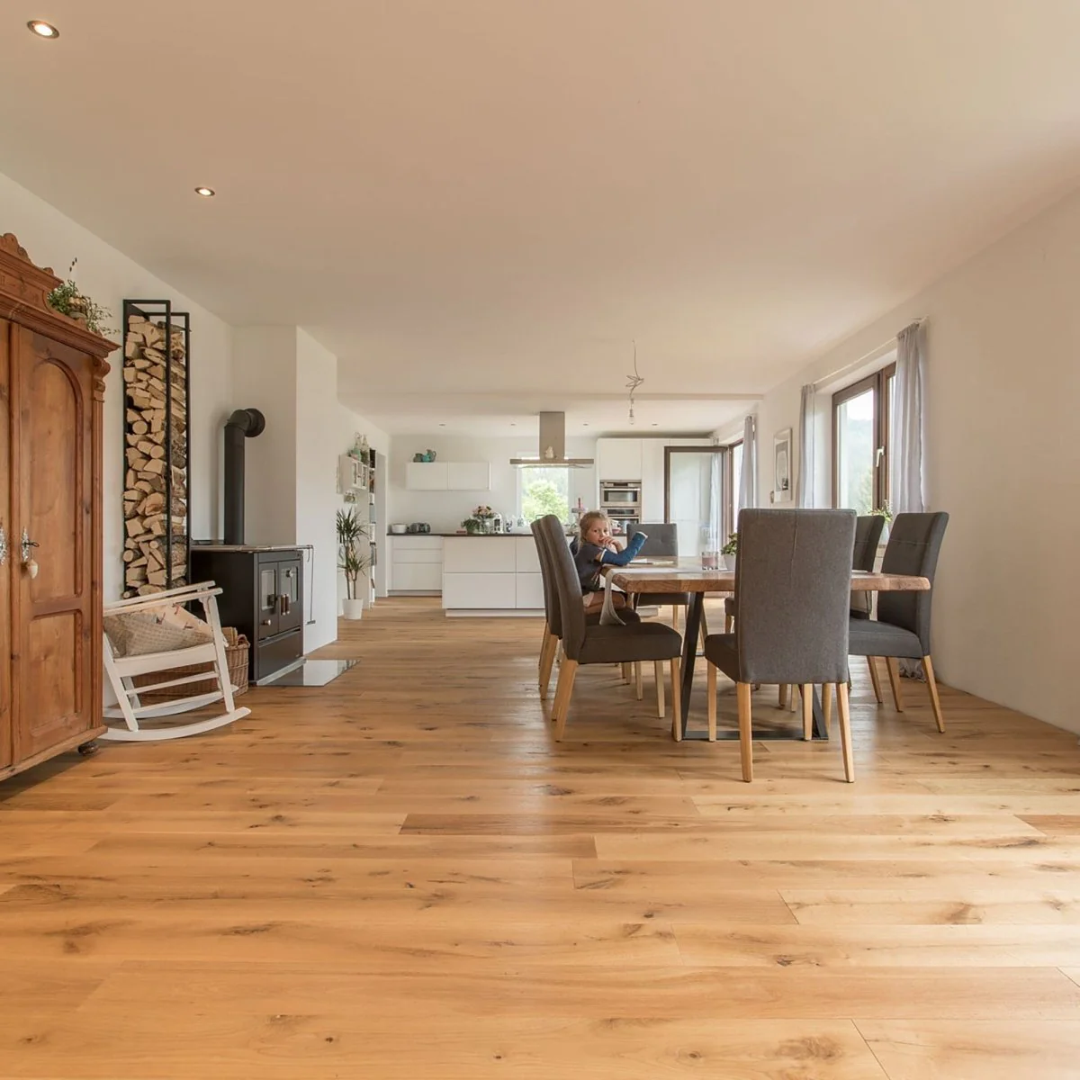 Fußboden Eiche Mezzo massiv, Large wohnfertig geölt - Image 3