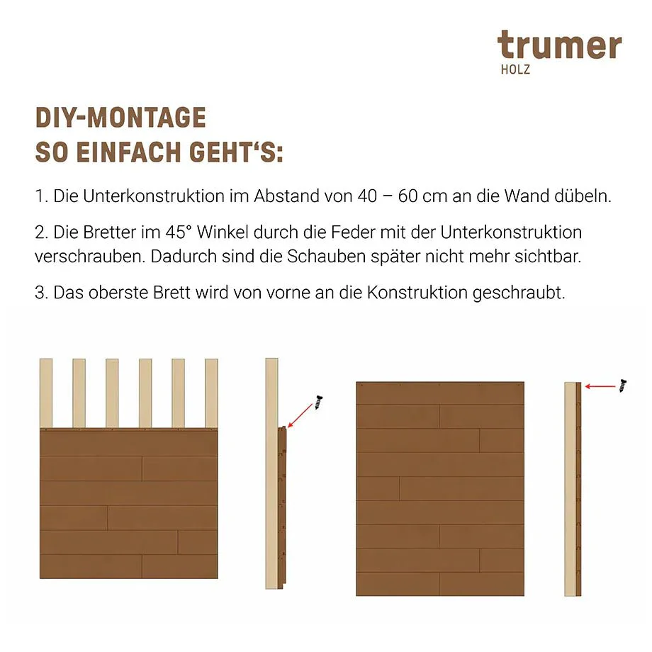 Wand - & Deckenverkleidung Kiefer Carbon - Image 5